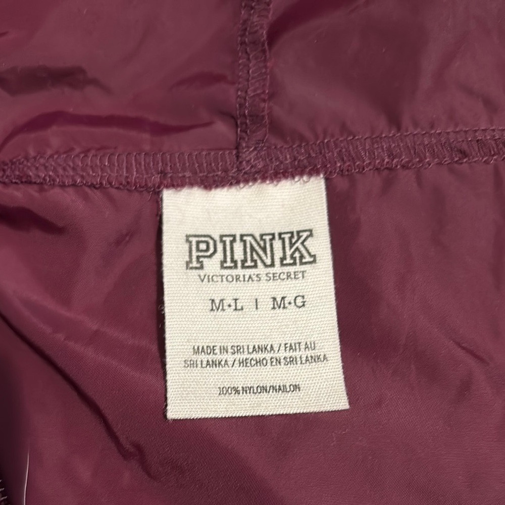 Maroon Hooded Windbreaker with Dog Logo - Picture 2 of 4